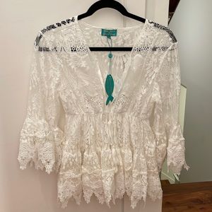 Santorini lace crochet top